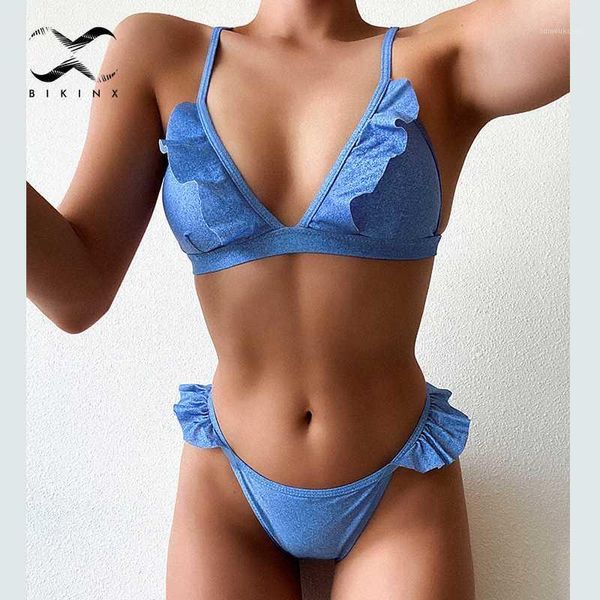 bikinis set solid blue 2021 mujer v-neck swimsuit female bathers two piece suit ruffle swimwear women high cut bathing biquini1
bikinis set solid blue 2021 mujer v-neck swimsuit female bathers two piece suit ruffle swimwear women high cut bathing biquini1