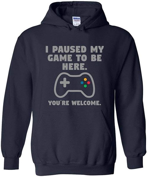 men's hoodies & sweatshirts i paused my game to be here you're welcome geek sweatshirt hoodie h7si#, Black
men's hoodies & sweatshirts i paused my game to be here you're welcome geek sweatshirt hoodie h7si#, Black