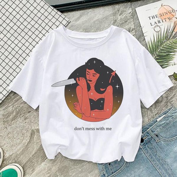 dont mess with me print women's t-shirt 2020 summer chic harajuku t shirt 80s vintage large size loose fashion tshirt, White
dont mess with me print women's t-shirt 2020 summer chic harajuku t shirt 80s vintage large size loose fashion tshirt, White