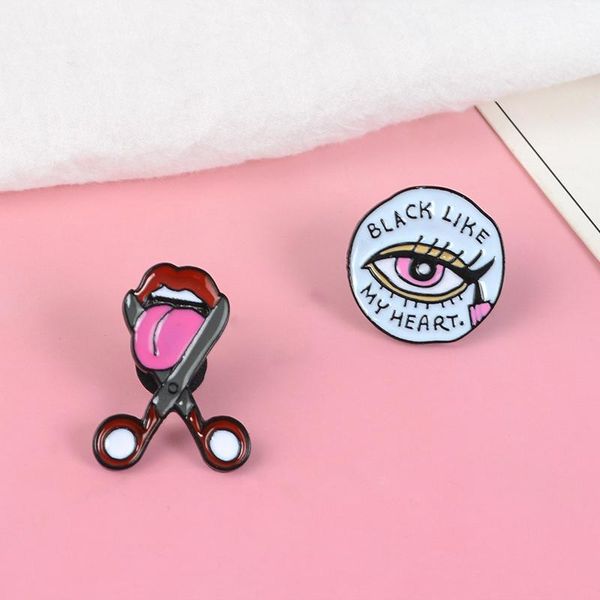 scissor sister black like my heart dark eye mouth tongue scissors horrific organ brooch enamel pin denim coat badge friends gift, Gray
scissor sister black like my heart dark eye mouth tongue scissors horrific organ brooch enamel pin denim coat badge friends gift, Gray
