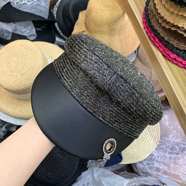 rhinestone tassel women's brim korean versatile temperament chic cap new decorative hat, Blue;gray
rhinestone tassel women's brim korean versatile temperament chic cap new decorative hat, Blue;gray