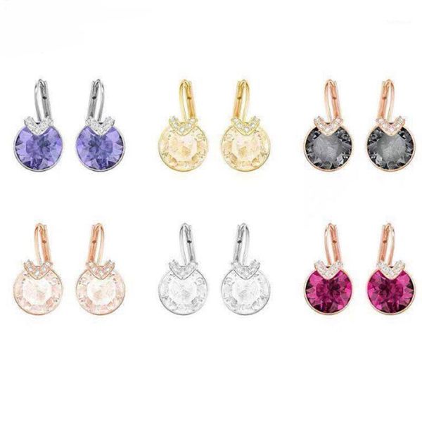 swa bella v pierced earrings multicolor crystal gemstone women's earrings elegant earings gift1, Silver
swa bella v pierced earrings multicolor crystal gemstone women's earrings elegant earings gift1, Silver