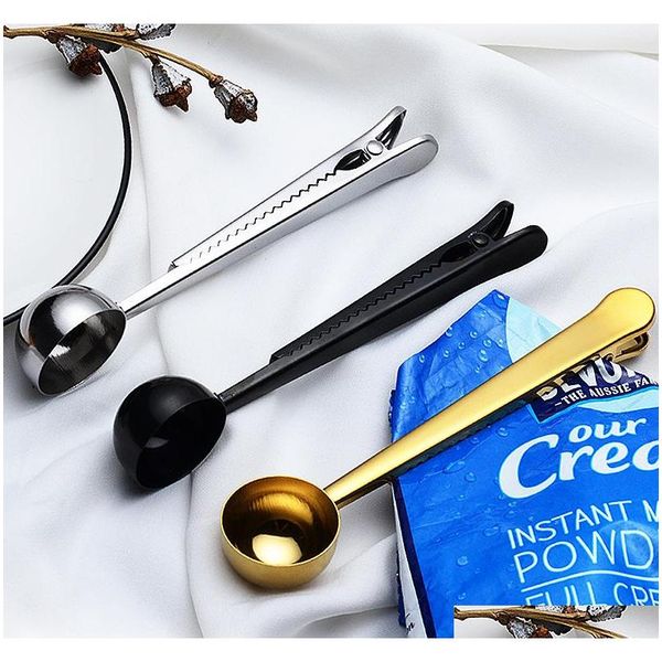 stainless steel ground coffee measuring scoop spoon with bag seal clip black gold silver color ice cream ground spoon ac1110
stainless steel ground coffee measuring scoop spoon with bag seal clip black gold silver color ice cream ground spoon ac1110