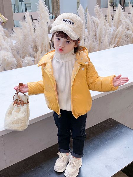 girls' winter thickened short jacket 2020 new fashion wear white duck down children's foreign style coat, Blue;gray
girls' winter thickened short jacket 2020 new fashion wear white duck down children's foreign style coat, Blue;gray