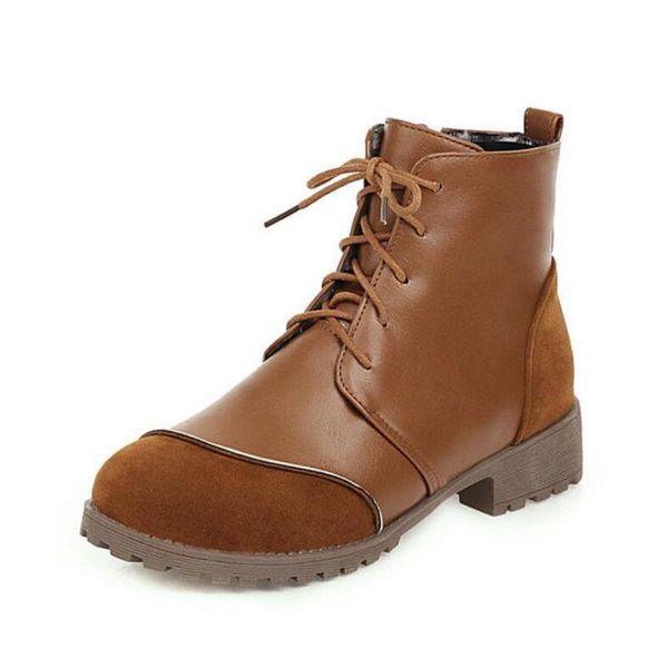 2021 women boots short plush/pu vintage brown square heel out door martin boots concise casual ladies size 34-43, Black
2021 women boots short plush/pu vintage brown square heel out door martin boots concise casual ladies size 34-43, Black