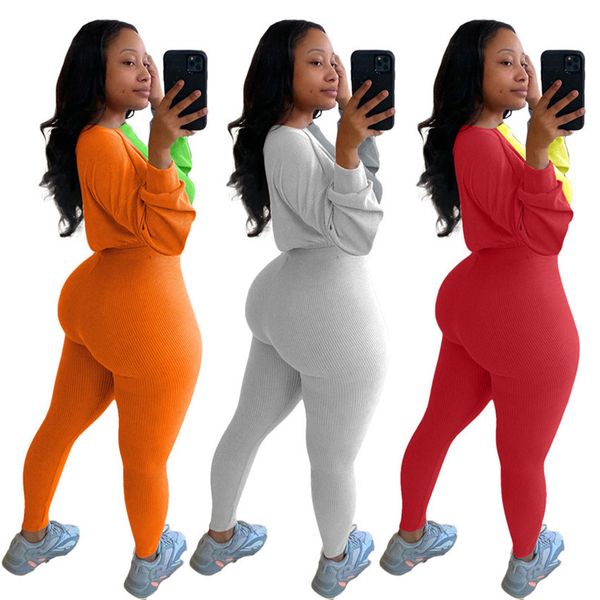 color block patchwork two piece tracksuit sets long sleeve hoodies outfits women's crop sweater legging pants casual sportwear f92905, White
color block patchwork two piece tracksuit sets long sleeve hoodies outfits women's crop sweater legging pants casual sportwear f92905, White