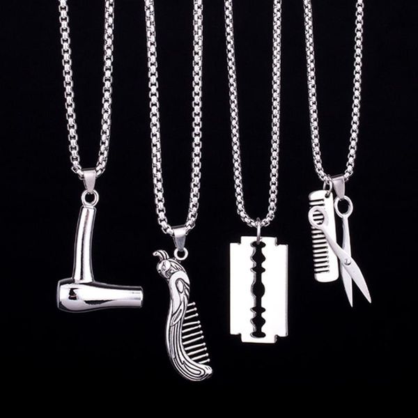 pendant necklaces fashion scissors hair dryer necklace for women men silver color punk vintage blade comb barber long jewelry
pendant necklaces fashion scissors hair dryer necklace for women men silver color punk vintage blade comb barber long jewelry