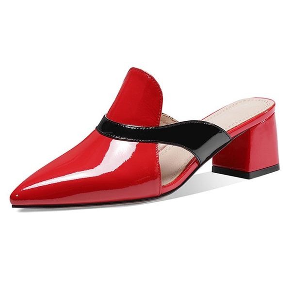 2020 new summer sandals shoes patent leather square high heels open toe shoes woman dress party casual red big size 34-43, Black
2020 new summer sandals shoes patent leather square high heels open toe shoes woman dress party casual red big size 34-43, Black