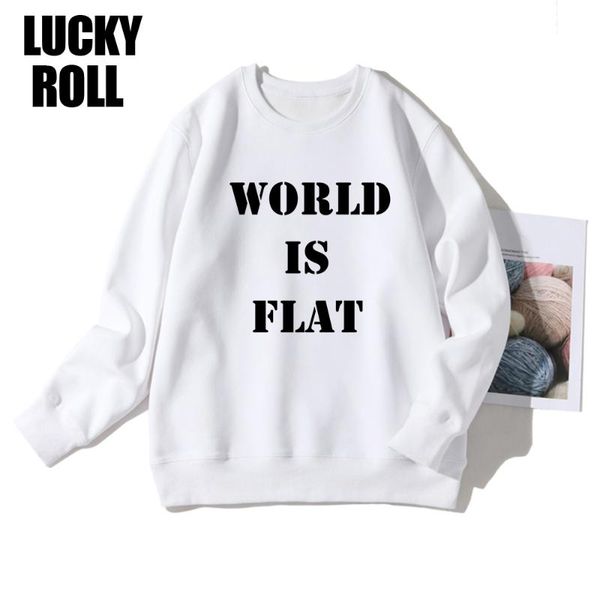 women's hoodies & sweatshirts world is flat letter print streetwear women sweatshirt ins clothes long sleeve fashionable pullover o-nec, Black
women's hoodies & sweatshirts world is flat letter print streetwear women sweatshirt ins clothes long sleeve fashionable pullover o-nec, Black