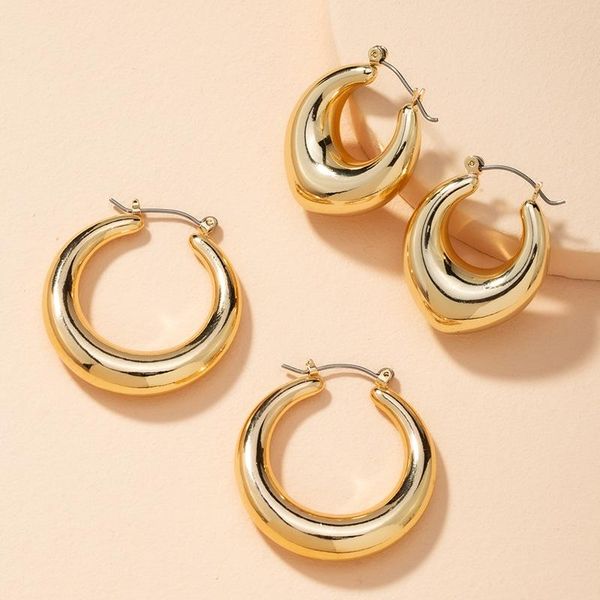 UJBOX Minimalist Metal Hoop Earrings Women Gold Zinc Alloy Earrings Wedding Party Jewelry Wholesale, Golden;silver
UJBOX Minimalist Metal Hoop Earrings Women Gold Zinc Alloy Earrings Wedding Party Jewelry Wholesale, Golden;silver