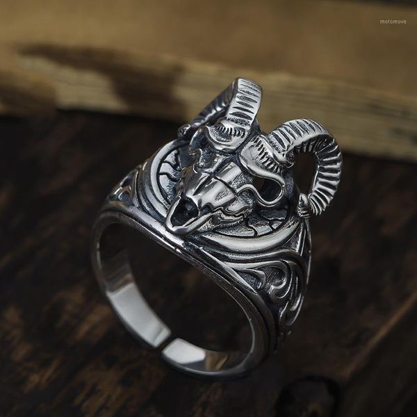 cluster rings s925 sterling silver jewelry pentagram sheephead ring for men vintage thai animal punk rock style jewelry1, Golden;silver
cluster rings s925 sterling silver jewelry pentagram sheephead ring for men vintage thai animal punk rock style jewelry1, Golden;silver