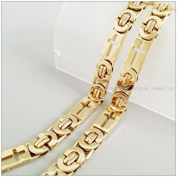 316l stainless steel gold color byzanyine chain&hollow out cross necklaces for men's jewelry 8mm/11mm, Silver
316l stainless steel gold color byzanyine chain&hollow out cross necklaces for men's jewelry 8mm/11mm, Silver