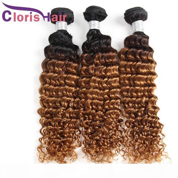 t1b 30 colored deep wave bundles 3pcs brazilian virgin human hair weave dark roots blonde ombre deep curly hair extensions reliable vendors, Black
t1b 30 colored deep wave bundles 3pcs brazilian virgin human hair weave dark roots blonde ombre deep curly hair extensions reliable vendors, Black