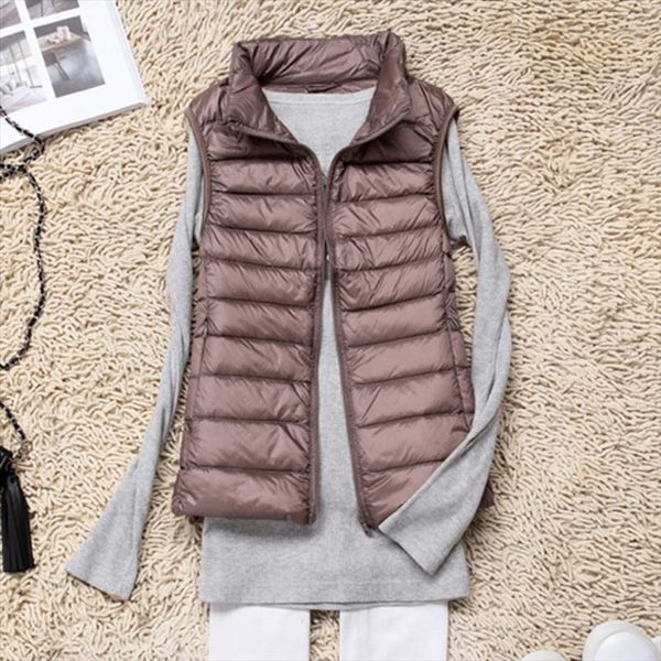 autumn white duck down womens short vest jacket sleeveless portable office lady women vests coat 2020 spring waistcoat female, Black
autumn white duck down womens short vest jacket sleeveless portable office lady women vests coat 2020 spring waistcoat female, Black