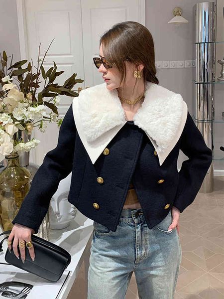 women's jackets galcaur casual korean fashion patchwork colorblock jacket for women round neck long sleeve coats female clothing style, Black;brown
women's jackets galcaur casual korean fashion patchwork colorblock jacket for women round neck long sleeve coats female clothing style, Black;brown