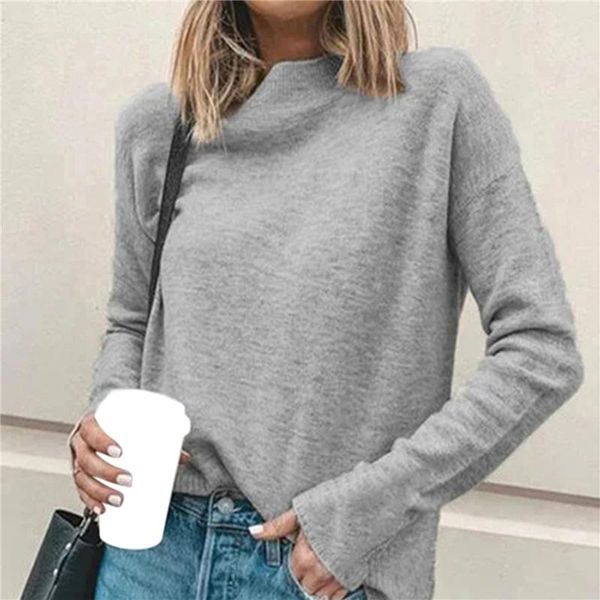 new casual autumn women sweater soft turtleneck solid color loose pullover elegant long sleeves ladies sweater, White;black
new casual autumn women sweater soft turtleneck solid color loose pullover elegant long sleeves ladies sweater, White;black