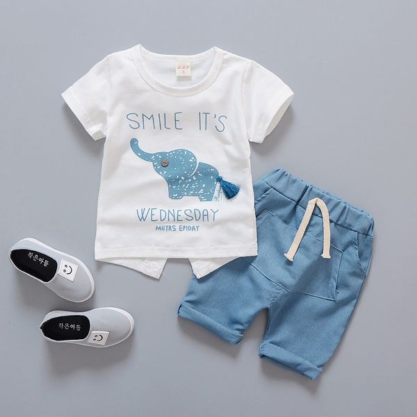 baby boys and girls fashion clothing sets summer children's cartoon elephant t shirt + shorts 2 pcs suit kids clothes lj200916, White
baby boys and girls fashion clothing sets summer children's cartoon elephant t shirt + shorts 2 pcs suit kids clothes lj200916, White