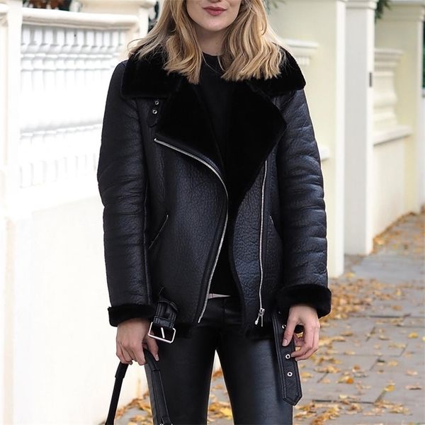 ailegogo autumn casual faux leather jackets women winter sashes zipper streetwear biker motorcycle girls coat female outwear 201223, Black
ailegogo autumn casual faux leather jackets women winter sashes zipper streetwear biker motorcycle girls coat female outwear 201223, Black