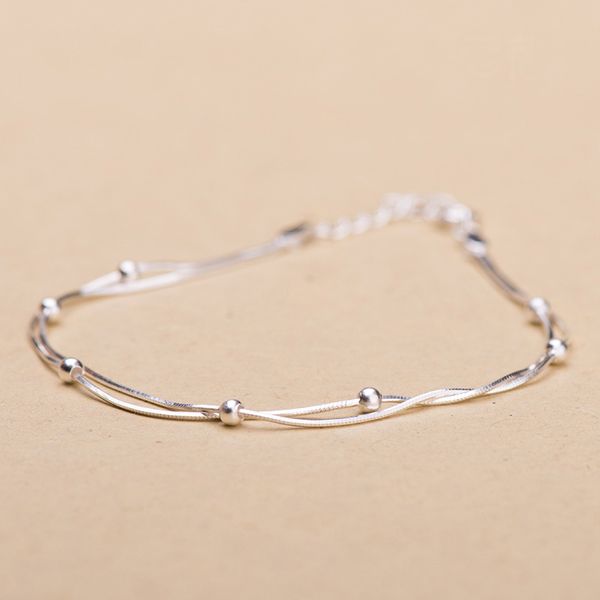 korean fashion simple double layer round bracelets for women 30% silver 925 jewelry elegant wild copper charm bracelet, Black
korean fashion simple double layer round bracelets for women 30% silver 925 jewelry elegant wild copper charm bracelet, Black