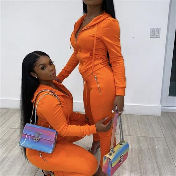 2 piece set women solid color hooded long sleeve zipper pocket slim pants casual sports set female tracksuit, Gray
2 piece set women solid color hooded long sleeve zipper pocket slim pants casual sports set female tracksuit, Gray