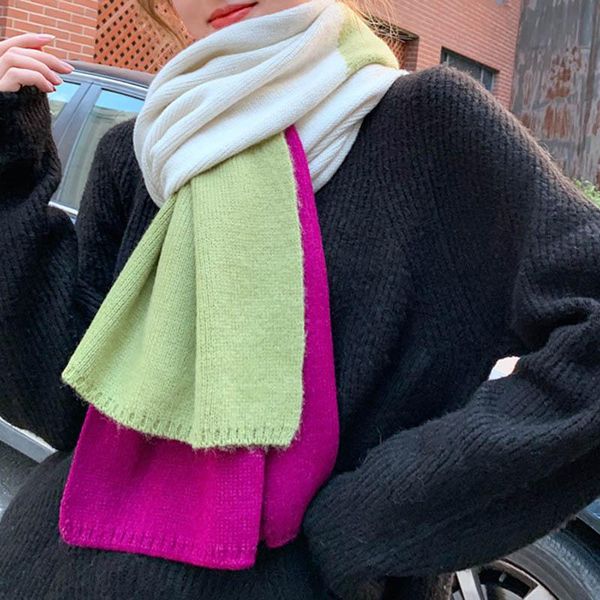 all-match warmth color matching simple bib autumn winter new woolen knitted soft comfortable outing cold-proof scarf c29, Blue;gray
all-match warmth color matching simple bib autumn winter new woolen knitted soft comfortable outing cold-proof scarf c29, Blue;gray