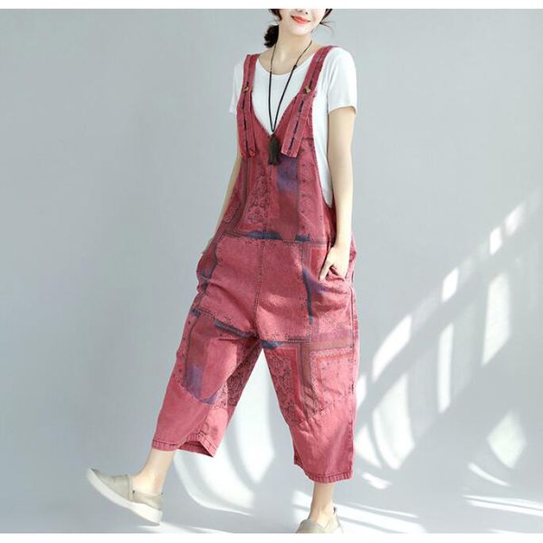 2021 occasional new spring female 100% cotton suspenders from denim haroun pants vintage patchwork nine-minute vsuw, Black;white
2021 occasional new spring female 100% cotton suspenders from denim haroun pants vintage patchwork nine-minute vsuw, Black;white