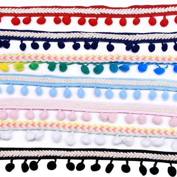 1m colorful pom ball fringe ribbon sewing lace trim knitted fabric diy garment curtain accessories handmade craft
1m colorful pom ball fringe ribbon sewing lace trim knitted fabric diy garment curtain accessories handmade craft