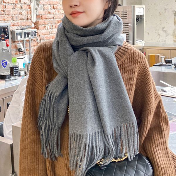 300g solid color cashmere like scarf for women autumn and winter new korean version versatile thickening warm student couple neckband for, Blue;gray
300g solid color cashmere like scarf for women autumn and winter new korean version versatile thickening warm student couple neckband for, Blue;gray