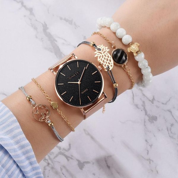 luxury 6pcs set japan quartz movement women stainless steel mesh rose gold waterproof ladies watch dropshipping fashion design, Slivery;brown
luxury 6pcs set japan quartz movement women stainless steel mesh rose gold waterproof ladies watch dropshipping fashion design, Slivery;brown