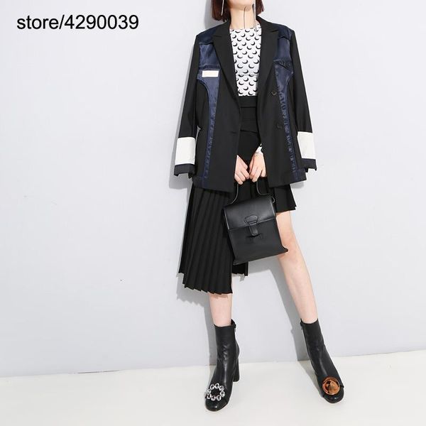 ins women irregular pleated skirt high waist big pocket pactchwork skirts, Black
ins women irregular pleated skirt high waist big pocket pactchwork skirts, Black