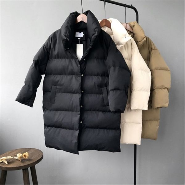 winter hooded cotton-padded jacket women new sleeve solid color warm loose long puffer jackets parkas coat y201026, Black
winter hooded cotton-padded jacket women new sleeve solid color warm loose long puffer jackets parkas coat y201026, Black