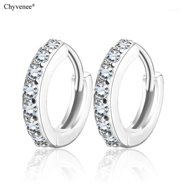 chyvenee classic round silver color hoop earrings fashion female shiny clear zircon earrings for women wedding pendientes 20201, Golden;silver
chyvenee classic round silver color hoop earrings fashion female shiny clear zircon earrings for women wedding pendientes 20201, Golden;silver