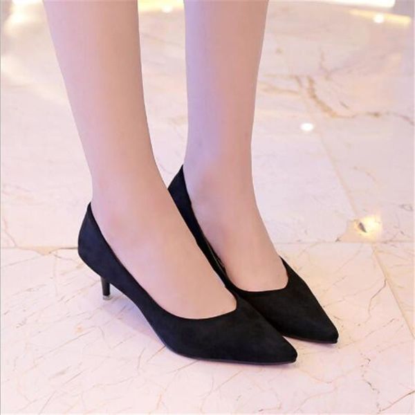 dress shoes spring autumn women basic pumps pointed toe med heeled for woman zapatos mujer1, Black
dress shoes spring autumn women basic pumps pointed toe med heeled for woman zapatos mujer1, Black