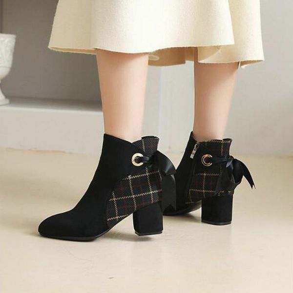 women ankle boots high heels pumps shoes woman autumn ladies sweet warm grid shoe chaussures femme zapatos mujer sapato nh005, Black
women ankle boots high heels pumps shoes woman autumn ladies sweet warm grid shoe chaussures femme zapatos mujer sapato nh005, Black