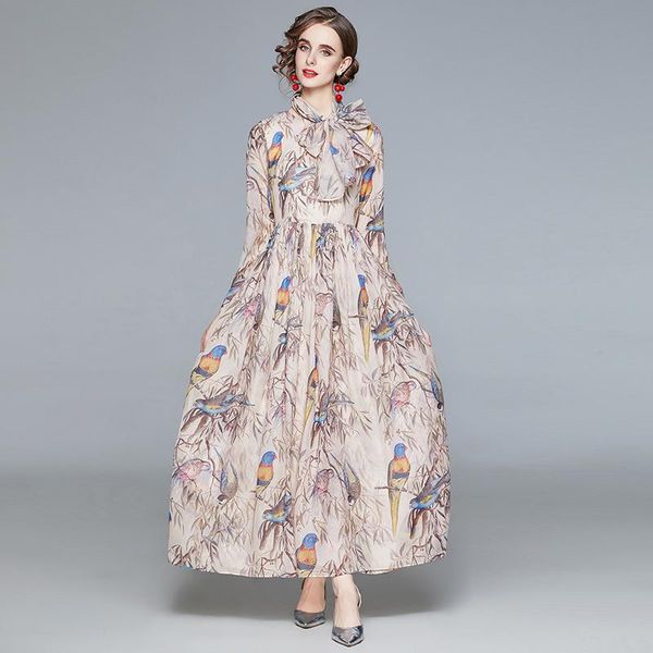 2021 new spring women o-neck long sleeve a-line dress fashion holiday style print ankle-length dress female, Black;gray
2021 new spring women o-neck long sleeve a-line dress fashion holiday style print ankle-length dress female, Black;gray