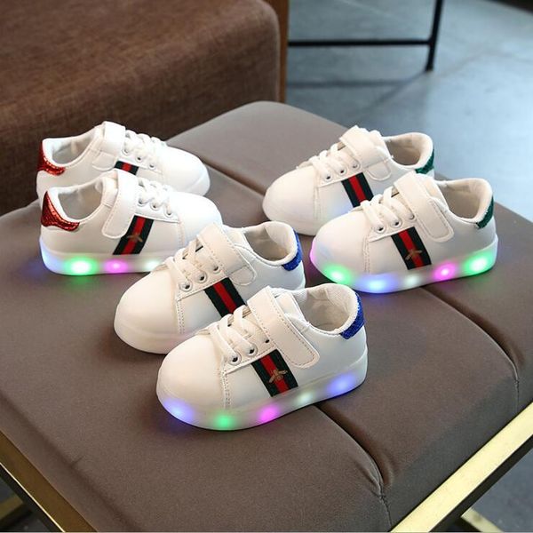 luminous boys girls stripe sport running baby lights shoes casual toddler kids led sneakers, Black
luminous boys girls stripe sport running baby lights shoes casual toddler kids led sneakers, Black