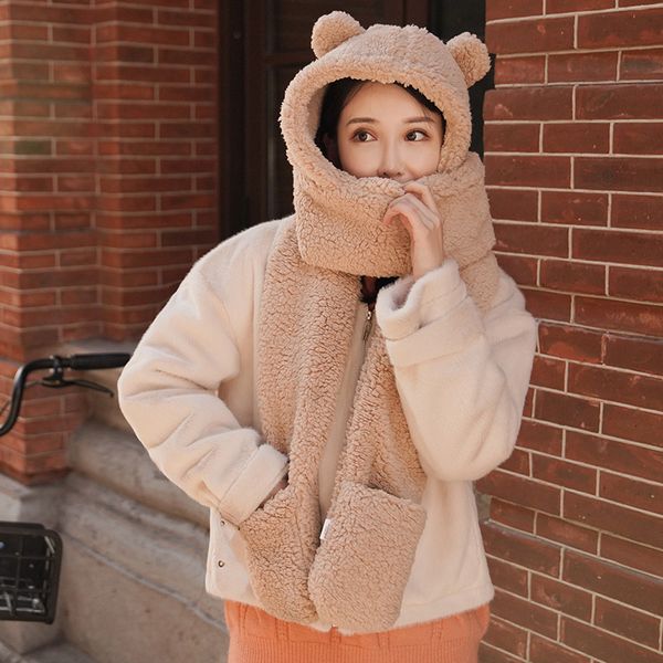 hat girl autumn winter children cute plush scarf gloves one-piece suit for all-in-one, Blue;gray
hat girl autumn winter children cute plush scarf gloves one-piece suit for all-in-one, Blue;gray