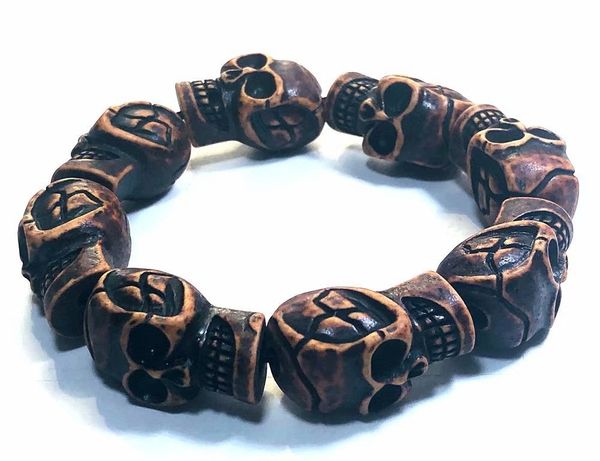 skeleton bracelet horror skull men's punk vintage biker jewelry steampunk bangle, Black
skeleton bracelet horror skull men's punk vintage biker jewelry steampunk bangle, Black