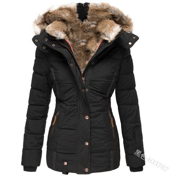new winter warm fur collar cotton clothes womens long-sleeve zipper slim-fitting cotton-padded jacket coat hooded coat w, Black
new winter warm fur collar cotton clothes womens long-sleeve zipper slim-fitting cotton-padded jacket coat hooded coat w, Black
