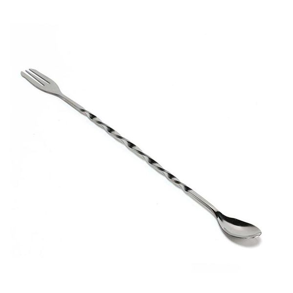 26cm stainless steel long mixing spoon, spiral long bar spoons for cocktail drinking, two head long spoons forks
26cm stainless steel long mixing spoon, spiral long bar spoons for cocktail drinking, two head long spoons forks