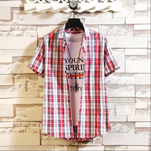 mens standard fit short sleeve checked plaid shirt patch chest pocket thin soft cotton collar striped dress shirt male ca, White;black
mens standard fit short sleeve checked plaid shirt patch chest pocket thin soft cotton collar striped dress shirt male ca, White;black
