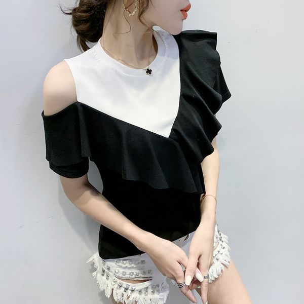 2020 summer new fashion ruffle short sleeve t-shirt women's coat t-shirt all-around foreign style color matchingshoulder fashion jsw, White
2020 summer new fashion ruffle short sleeve t-shirt women's coat t-shirt all-around foreign style color matchingshoulder fashion jsw, White
