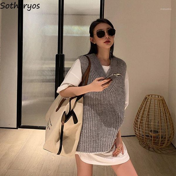 sweater vest women loose autumn sleeveless sweaters knitted solid korean style streetwear fashion black gray femme bf harajuku1, Black;white
sweater vest women loose autumn sleeveless sweaters knitted solid korean style streetwear fashion black gray femme bf harajuku1, Black;white