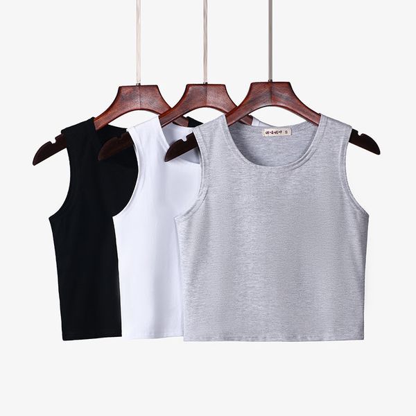 women crop white black gray cotton tank slim fit summer casual korea streetwear bustier bottoming shirt singlet
women crop white black gray cotton tank slim fit summer casual korea streetwear bustier bottoming shirt singlet