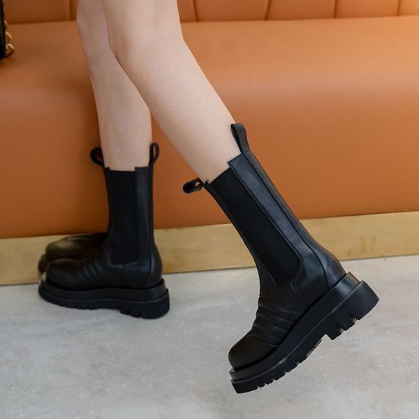 prova perfetto platform genuine leather black khaki round toe flat women casual short boots 201114
prova perfetto platform genuine leather black khaki round toe flat women casual short boots 201114