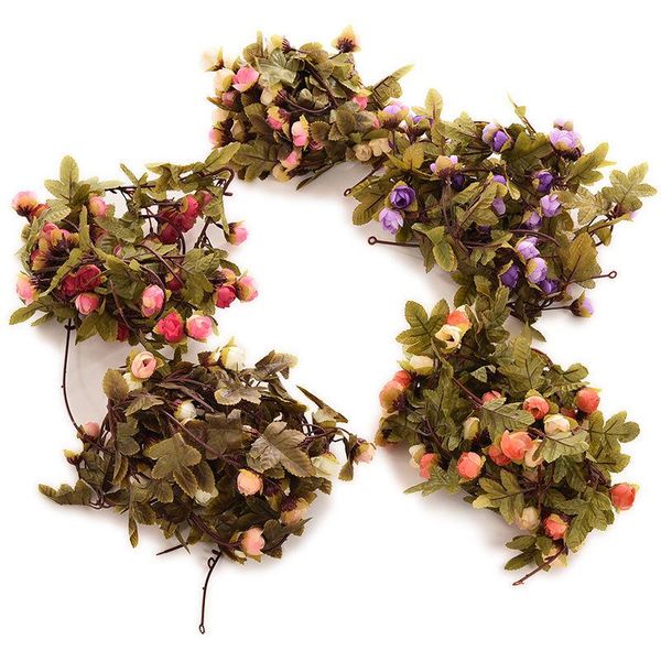 220cm/240cm garland decor fake silk roses ivy vine artificial flowers with green leaves for home wedding decoration hanging
220cm/240cm garland decor fake silk roses ivy vine artificial flowers with green leaves for home wedding decoration hanging
