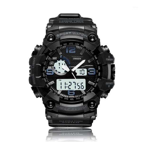 ohsen fashion outdoor sport quartz watch men waterproof black digital wristwatches dual time clock relogio masculino1, Slivery;brown
ohsen fashion outdoor sport quartz watch men waterproof black digital wristwatches dual time clock relogio masculino1, Slivery;brown