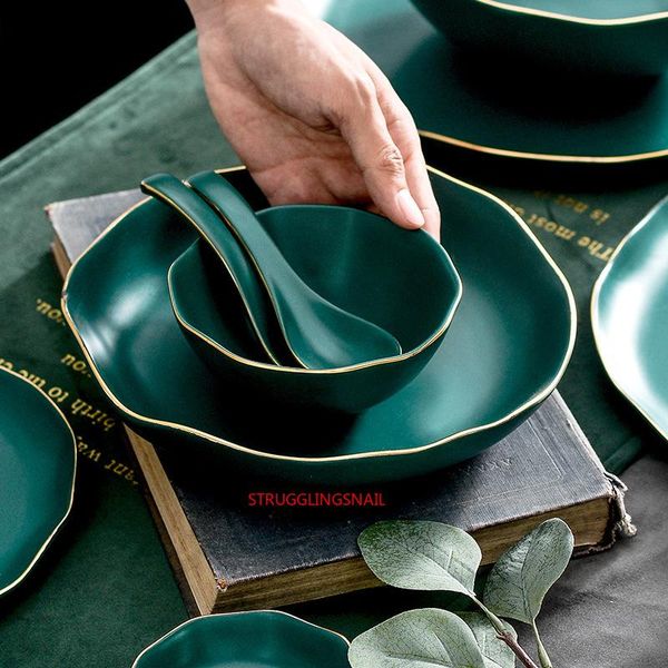 phnom penh household kitchen tableware european creative steak plate black ceramic dishes spoon bowl dish flatware set
phnom penh household kitchen tableware european creative steak plate black ceramic dishes spoon bowl dish flatware set