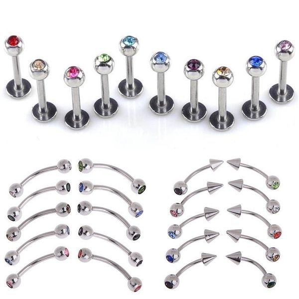 100pcs/lot 10 styles crystal rhinestone navel nose ring ear stud belly tongue lip body piercing plug tunnel jewelry wholesale q sqcsst, Silver
100pcs/lot 10 styles crystal rhinestone navel nose ring ear stud belly tongue lip body piercing plug tunnel jewelry wholesale q sqcsst, Silver