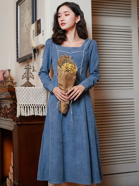 2021 new fall and winter retro-to-line velvet collar, high waist, big swing, long elegant french dress, Black;gray
2021 new fall and winter retro-to-line velvet collar, high waist, big swing, long elegant french dress, Black;gray